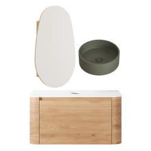 Boyd 900mm Wall Hung Vanity Package with Shaving Cabinet